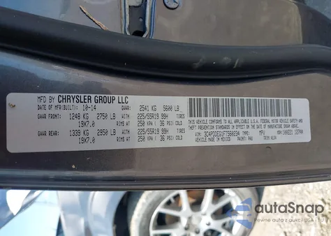 2015 Dodge Journey R/T from USA, damaged, VIN 3C4PDDEG1FT560234